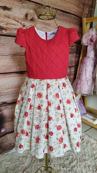 Vestido Infantil de Tricoline Forrado