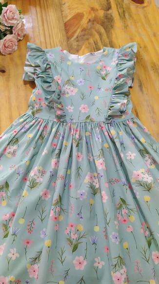 Vestido Infantil de Tricoline Forrado