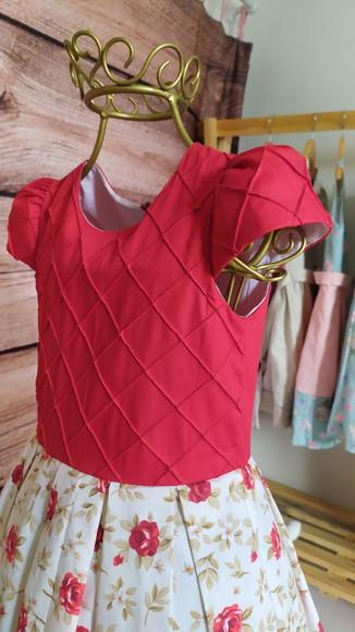 Vestido Infantil de Tricoline Forrado