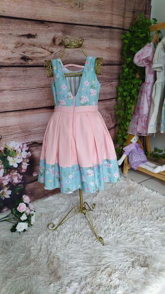Vestido Infantil de Tricoline Forrado