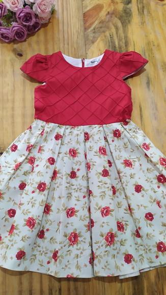 Vestido Infantil de Tricoline Forrado