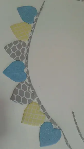 Bandeirolas de tecido coração