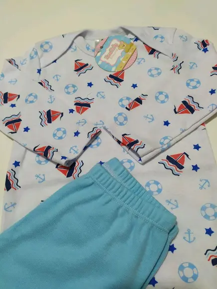 Body de bebe manga comprida estampado em malha 100% algodão