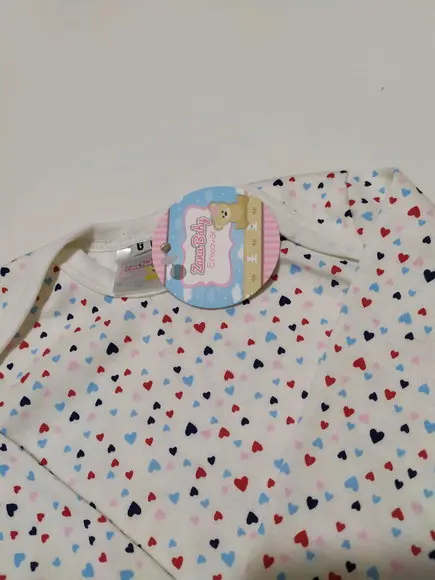 Body de Bebe Manga Comprida Estampado em Malha 100% Algodão