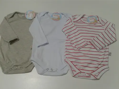 Body de bebe manga comprida estampado em malha 100% algodão