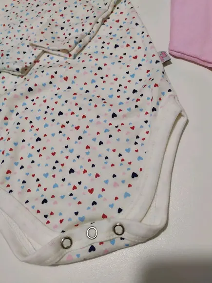 Body de Bebe Manga Comprida Estampado em Malha 100% Algodão