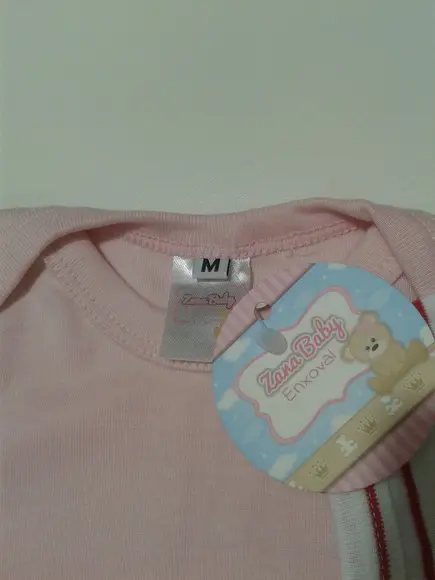 Body de bebe manga curta com 3 unidade
