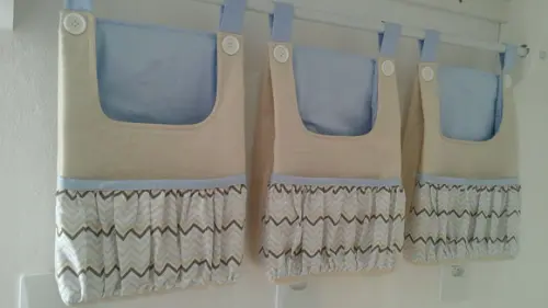 Bolsões porta fraldas (com 3 peças)