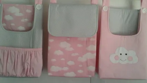 Bolsões porta fraldas (com 3 peças)