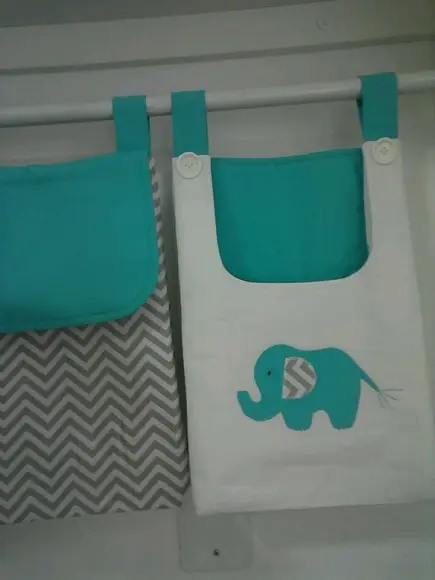 Bolsões porta fraldas com 3 peças