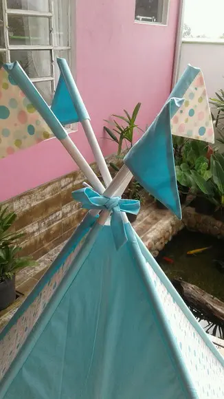 Cabana infantil + colchonete +bandeirinhas