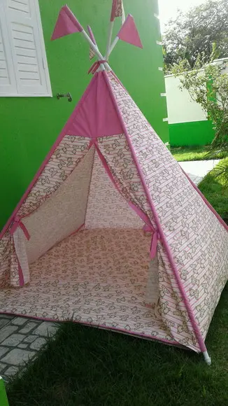 Cabana infantil + colchonete +bandeirinhas
