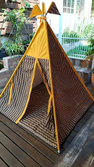 Cabana Infantil + Colchonete +bandeirinhas