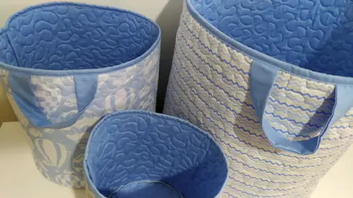 Cesto Organizador de Brinquedos de Tecido com Três