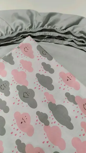 Jogo de lençol para mini cama 2 pçs