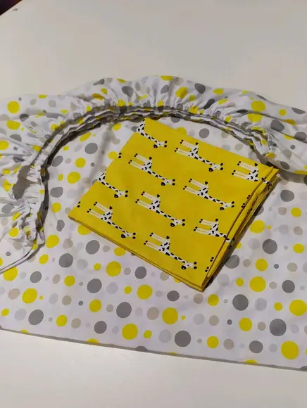 Jogo de lençol para mini cama 2 pçs