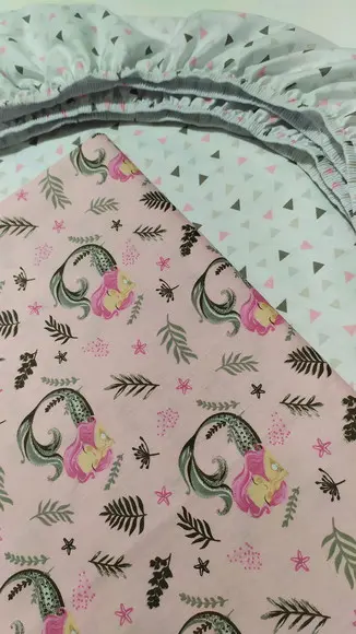 Jogo de lençol para mini cama 2 pçs