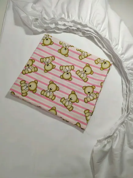 Jogo de lençol para mini cama 2 pçs