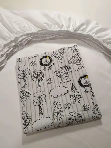 Jogo de lençol para mini cama 2 pçs