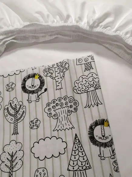 Jogo de lençol para mini cama 2 pçs