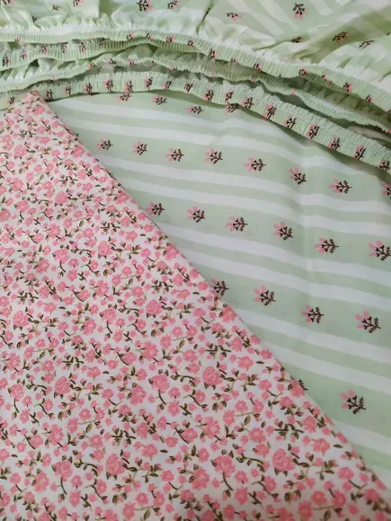 Jogo de lençol para mini cama 2 pçs