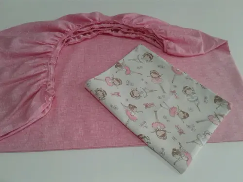 Jogo de lençol para mini cama 2 pçs
