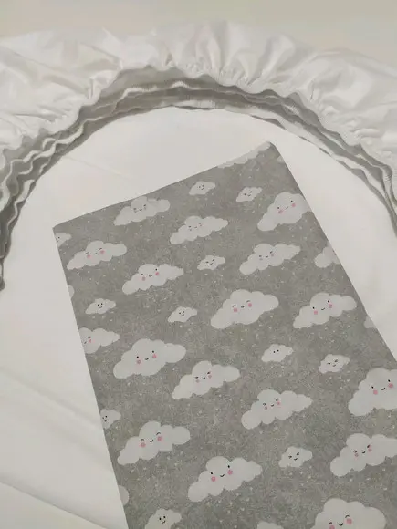 Jogo de lençol para mini cama 2 pçs