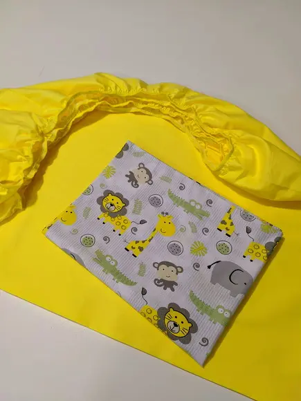 Jogo de lençol para mini cama 2 pçs