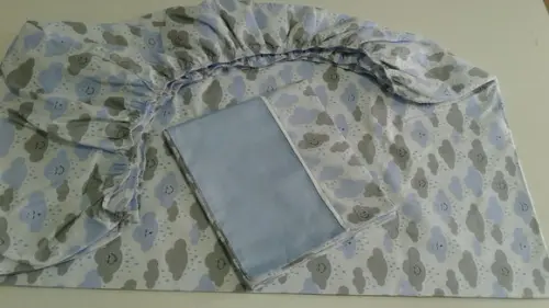 Jogo de lençol para mini cama 2 pçs