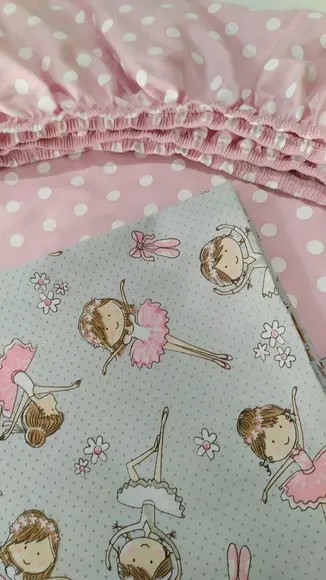 Jogo de Lençol para Mini Cama 2 Pçs
