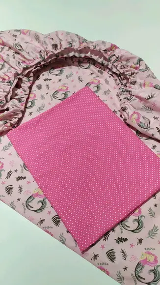 Jogo de Lençol para Mini Cama 2 Pçs
