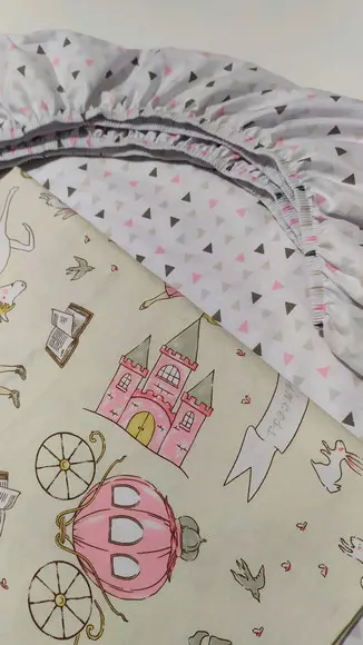 Jogo de Lençol para Mini Cama 2 Pçs