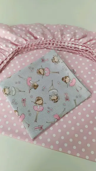 Jogo de Lençol para Mini Cama 2 Pçs
