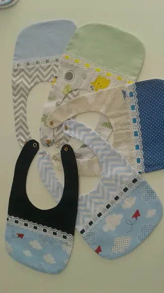 Kit com 5 babadores
