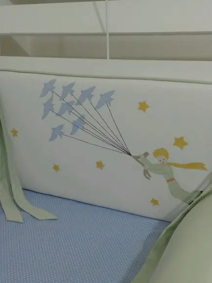 kit de berço 4 pçs americano pequeno principe