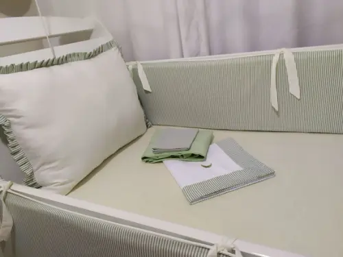 Kit de Berço 7 Peças Padrão Americano Safari Bordado