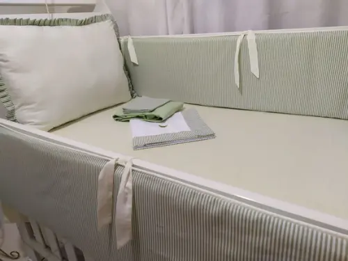 Kit de Berço 7 Peças Padrão Americano Safari Bordado