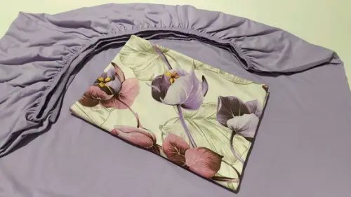 Lençol Lilas Solteiro 2 Pçs de Malha