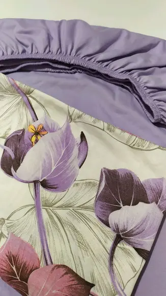 Lençol Lilas Solteiro 2 Pçs de Malha