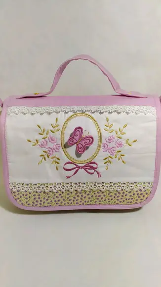 Nécessaire Porta Fraldas e Lenços Personalizada com Aba