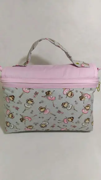 Nécessaire Porta Fraldas e Lenços Personalizada com Aba