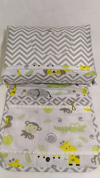 Nécessaire Porta Fraldas e Lenços Personalizada com Aba