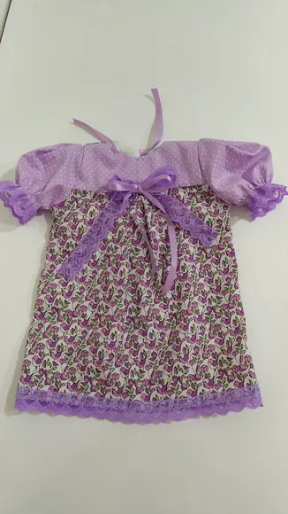 Vestido de Boneca de Pano