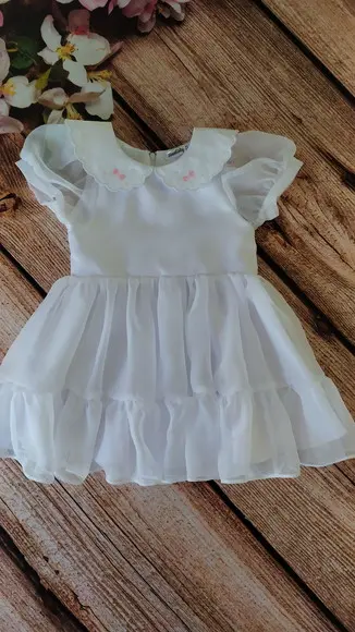 Vestido de Organza Bordado Luxo