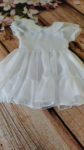 Vestido de Organza Bordado Luxo