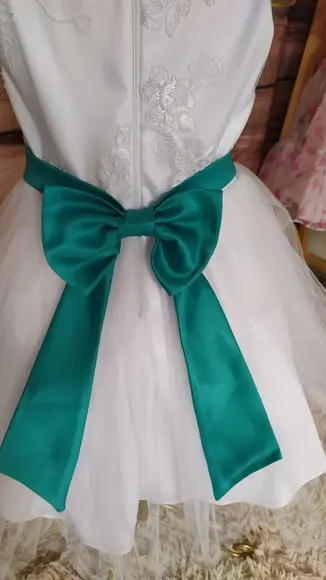 Vestido de Renda e Tule para Daminha de Honra