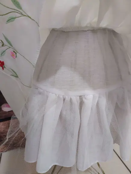 Vestido Infantil Bordado Jardim Encantado em Tricoline