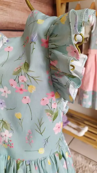 Vestido Infantil de Tricoline Forrado