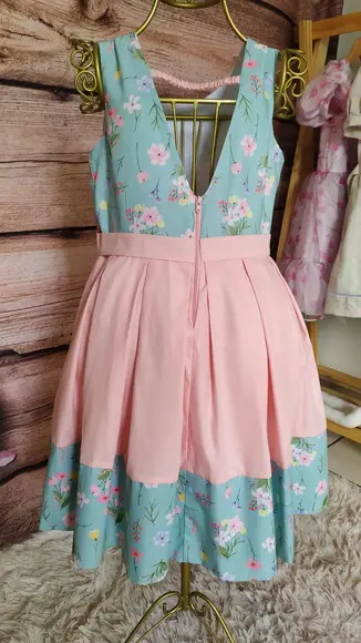 Vestido Infantil de Tricoline Forrado