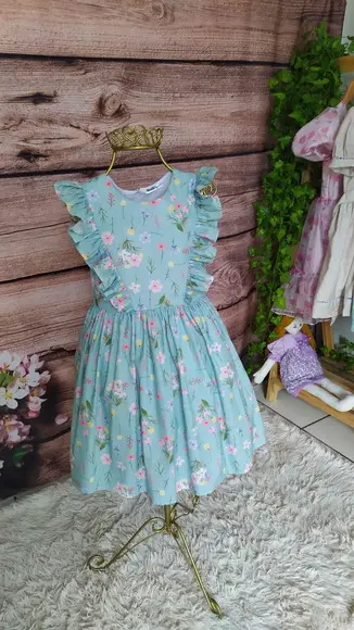 Vestido Infantil de Tricoline Forrado